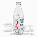 `Бутылка для молока"Счастливая корова"1000мл.арт.650-530`
