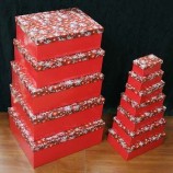 `Комплект коробок из 16шт"Красные шары"(прямоуг .)42х34х17см,арт.910-989`
