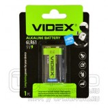 Батарейка VIDEX  6LR61/9V крона 1 BLISTER CARD (12/96)