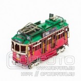`Модель Ретро"Трамвай"красный с рамкой /12.арт.1404E-4362`