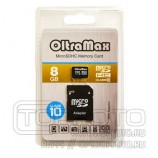 `Карта памяти microSDHC 8Gb OltraMax Class10 с адаптером`