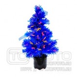 `Синяя вращающаяся елка с бантами 0,6 м. Н64372`