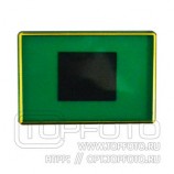`Фотомагнит прямоугольник 55*80 зеленый с позолотой`